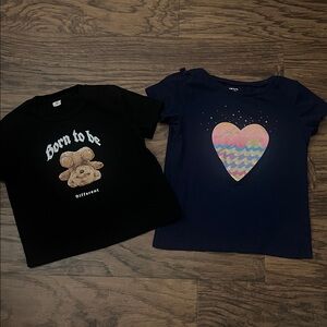 Shein Black and carters kids navy Kids size (9-10) girls Graphic T-Shirts, great